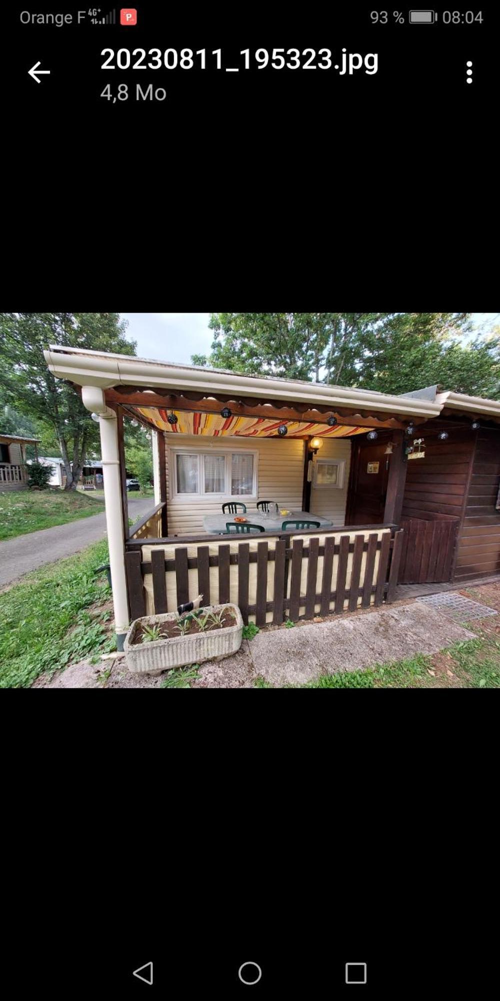 Charmant Mobil Home Style Chalet 베세-에-생타나스타시 외부 사진